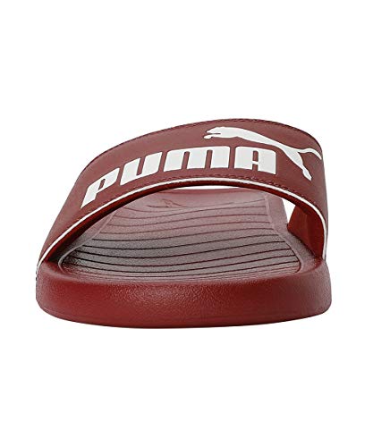 Image of PUMA Unisex Adult Popcat 20 Slide Sandal, Red Dahlia White, 3 UK