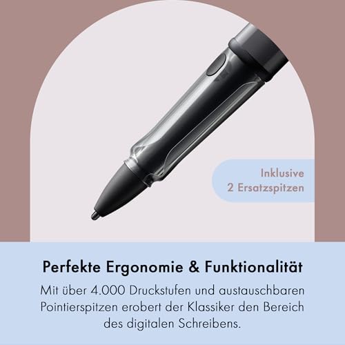 Lamy AL-star EMR black (PC/EL Spitze) – Stylus Pen Touchscreen-Stift für viele Android-Geräte – mit ergonomischem Griff – präzises Schreiben & Zeichnen auf digitalen Medien – mit Funktionstaste