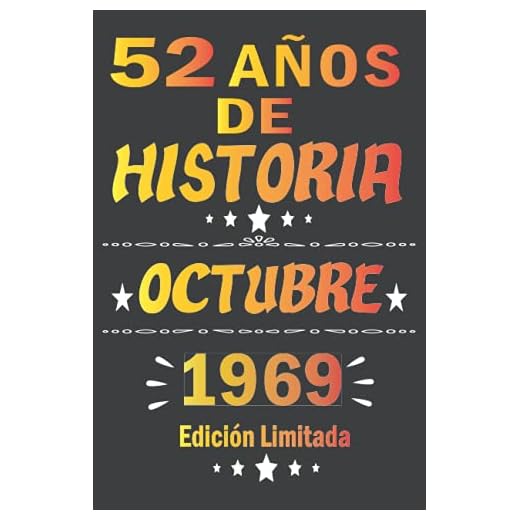 52 Años De Historia Octubre 1969 Edición Limitada: cuaderno de cumpleaños 52 años | Regalo de cumpleaños de 52 años para mujer, hombre, madre, padre, Niñas y Niños, 15.24x22.86 cm