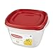 Produktbild Rubbermaid 1925459 Easy Find Deckel Quadratische Frischhaltedosen 7 Tassen Katalog Code 7J67 Kristallklarer Kunststoffboden mit rotem Deckel 6 Stück