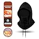 Menwings Sturmhaube Winter, Waffel Skimaske + Handschuh-Set, Winddichte Motorradmasken Halswärmer für Fahrrad Motorrad Snowboard Outdoor Sport Frauen (Schwarz)
