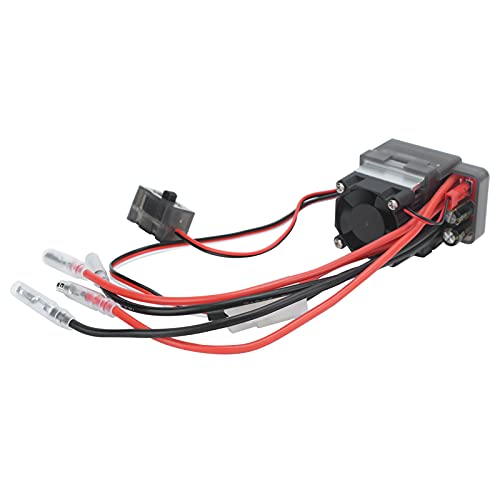 360A ESC, 1/10 RC 360A ESC Cooling Fan with Heat Sink Brushed ESC with Fan with Heat Sink for 1/10 RC Crawler