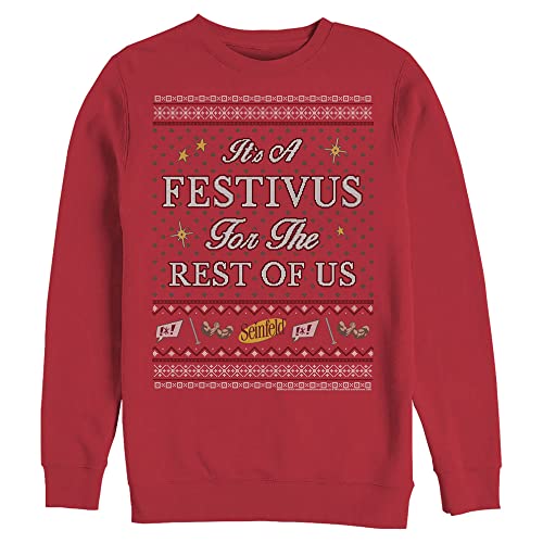 Seinfeld Festivus Text Sweater Mens Pullover Crew Fleece