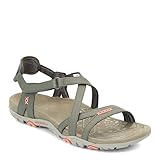 Merrell Women's Sandspur Rose Leather Sandal, Olive, 7 M