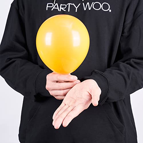 Image of PartyWoo Mustard Yellow Balloons 50 pcs 5 Inch Small Mini Fall Color Orange Yellow Balloons for Graduation Thanksgiving Baby Shower Gender Reveal Little Cutie Birthday Party Decorations Orange-Y10