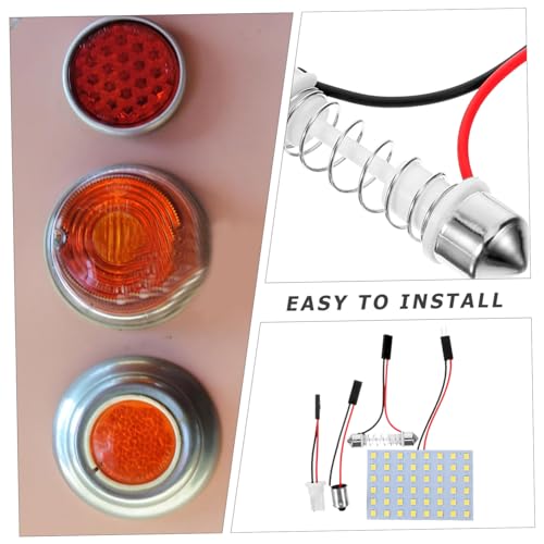 Luces de Automóvil LED Resistentes PRETYZOOM Kit de 5 Paneles para Lectura Interior Sin Parpadeos 7