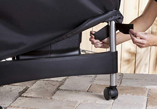 Image of Weber Grill Cover for Performer Premium & Deluxe, 22 inch - Black Durable Polyester Cover with Velcro Strap (2005-2025 Models), Weber Charcoal Cover
