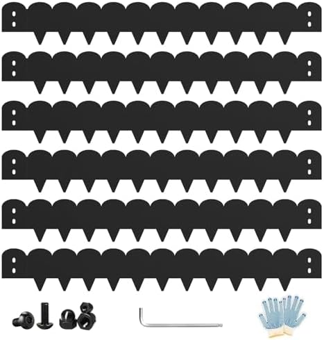 Metal Landscape Edging Tall 6" X 40" L,Heavy Duty Black Garden Edging Border,Bendable Metal Edging for Landscaping,Lawn,Yard Scalloped Flower Bed Edging Borders Steel Garden Edge 20Ft.