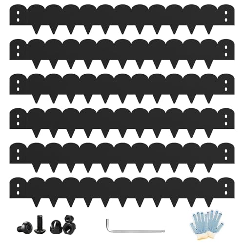 Metal Landscape Edging Tall 6" X 40" L,Heavy Duty Black