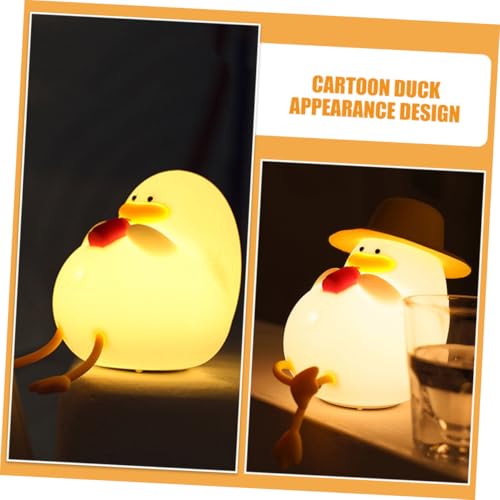 Lámpara de Mesa de Noche LED en Forma de Pato de Silicona miniatura 5