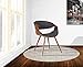 Armen Living Butterfly Mid-Century Dining Chair in Walnut Finish and Charcoal Fabric