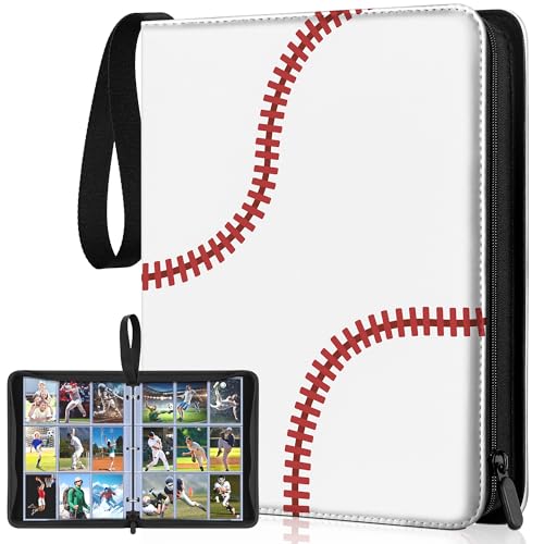 900 Pockets Baseball Card Sleeves Binder for Trading Card,...