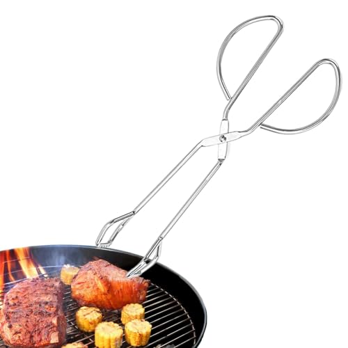Pinzas de cocina | Clip de barbacoa de acero inoxidable - Pinzas para servir a la parrilla | para picnic en el patio trasero, camping, restaurante, hotel, panadería