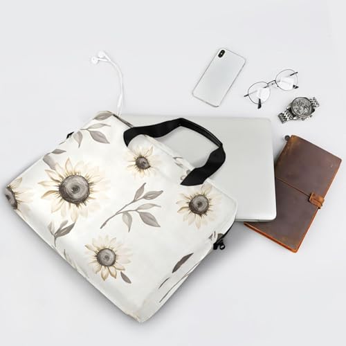 Maletín para portátil ALAZA con patrón floral beige gris miniatura 7