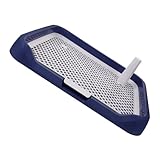 WEKAMOS Orinal para Perros con Rejilla Antideslizante Bandeja Sanitaria Grande y Resistente Base para Empapador Orinal Mascotas Interior Fácil de Limpiar y Desmontar Color Azul
