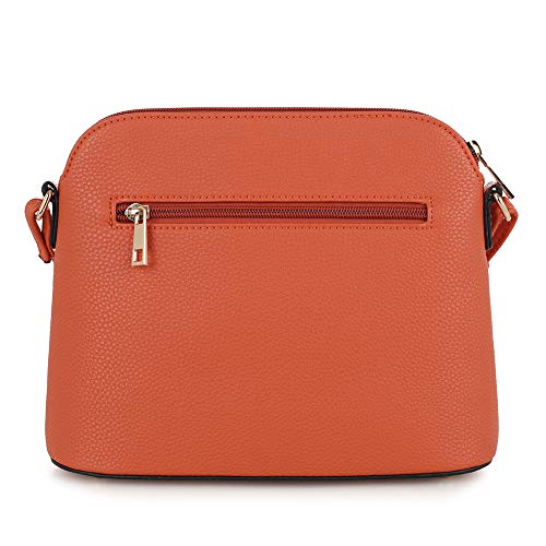 Image of SG SUGU Lunar Lightweight Medium Dome Crossbody Bag Shoulder Bag with Tassel | Zipper Pocket | Adjustable Strap