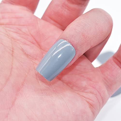Lifoost Gel Nail Polish Strips Glitter And Solid Color Full Cured Gel Nail Stickers 20 Extra-Long Gel Manicure Strips (Gray) #TOP7