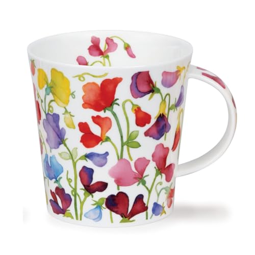 Dunoon Caingorm Floral Fiesta Sweetpea Tasse aus feinem Knochenporzellan 0 48 l