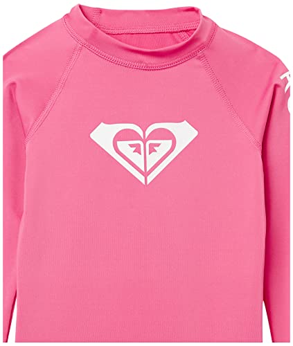 Roxy Girls' Whole Hearted Long Sleeve Rashguard Surf Shirt, Pink Guava, 4 #TOP1