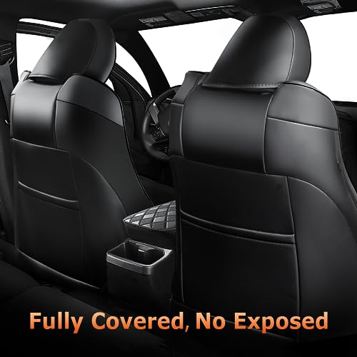 Image of Carlimeki Leather Seat Covers Custom Fit for Tacoma Gen 2nd (2005-2015) | For Double & Crew Cab only - Fits Base, PreRunner, TRD Pro - Fully Covered - Fit Like a Glove