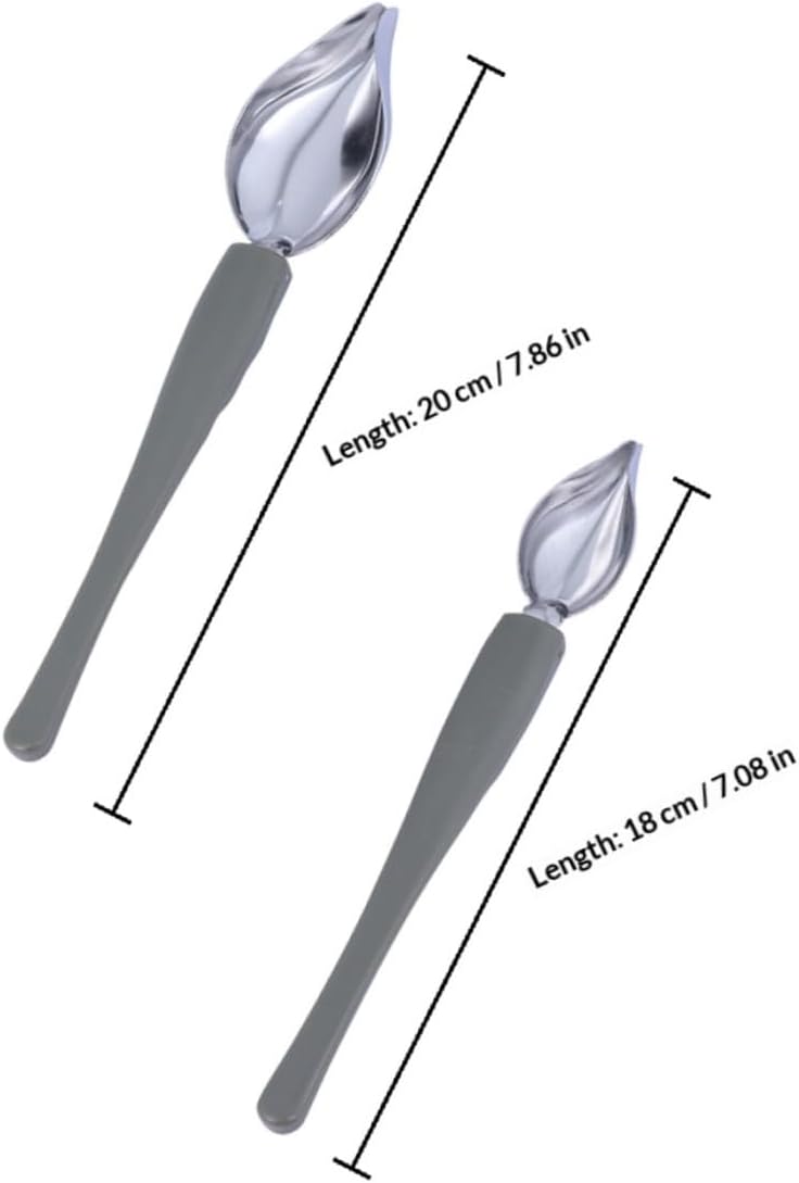 2 Pack Stainless Steel Saucier Spoons for Coffee Art and Sauce Decoration