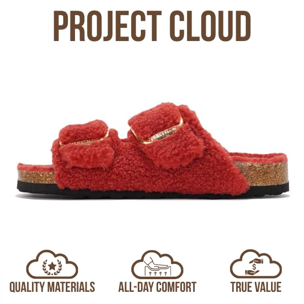 Image of Project Cloud 100% Genuine Leather Footbed Sandals for Women 2026 Comfortable Beach Essentials Womens Sandals Memory Foam Vacation Essentials Slides for Women Footwear (Santorini)