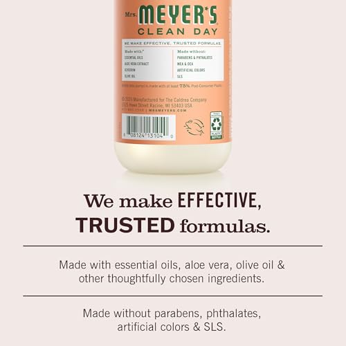 Image of MRS. MEYER'S CLEAN DAY Liquid Hand Soap, Geranium, 12.5 fl oz, 3 Pack