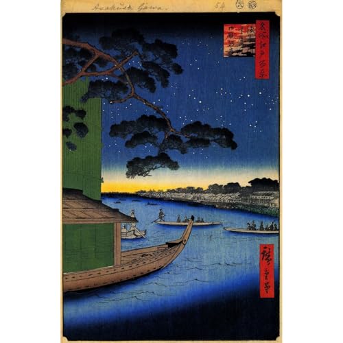 Toile roulée Hiroshige ARTICULOZY décore votre grand salon chic