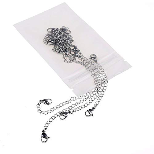 D-Buy 8 Pcs Necklace Extenders, Stainless Steel Chain Extender For Necklace, Bracelet Extender, Extender Chain Set, 4 Different Length, 2 Inch 3 Inch 4 Inch 6 Inch (Silver) #TOP7