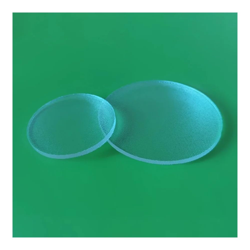 Microscope Anti-Glare Glare Cloth Pattern Glass Sheet LED high Transparency Optical Glass Plate Flat Transparent Downlight disc(110mm)