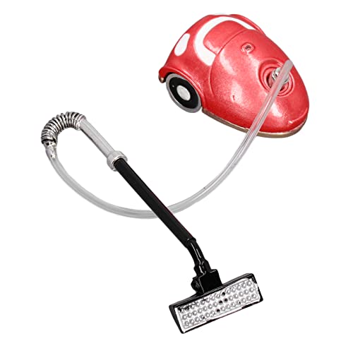 VGEBY Puppenhaus-Staubsauger, 1:12 Miniatur-Staubsauger Modell Haushaltsgerät Zubehör Spielzeug für Kinder Puppenhaus(Rot) Spielhaus Spielzeug