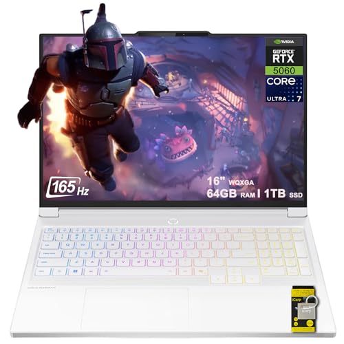 Legion 7i Gaming AI Laptop 16" WQXGA 2560x1600 OLED 165Hz Intel 20-core Ultra 7 255HX 64GB RAM 1TB SSD GeForce RTX 5060 GDDR7 (fino a 572 AI TOPS) per tasto RGB retroilluminato HARMAN Wi-Fi7