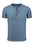 KEY LARGO Herren Arena Button T-Shirt, Flintstone Blue (1233), L