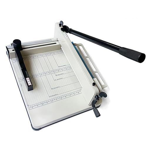 Cortador de papel de guillotina resistente, abrazadera y bloqueo automático grande de 12 pulgadas, corta papel y cuero de tamaño A3/A4, ideal para manualidades y uso profesional