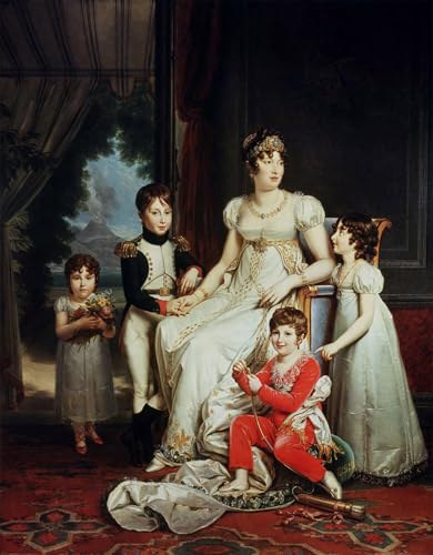 Tableaux sur toile Caroline Bonaparte œuvre de prestige pour grand salon