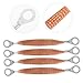 ABOOFAN 6Pcs Braided Copper Ground Straps for Car Chassis Fuel System Automotive Grounding Cable with Flange Connection for Static Dissipation