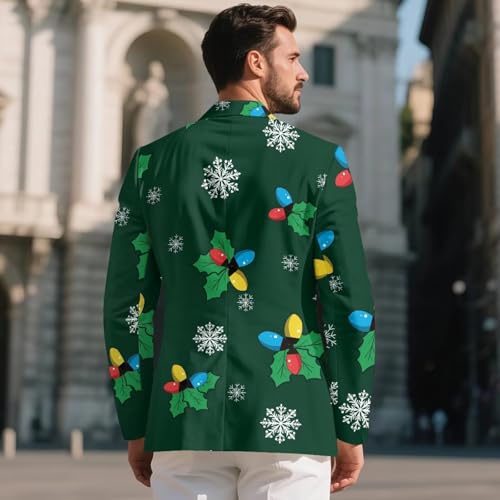 Christmas Jacket for Men Regular Fit Mens Sport Coats for Party Evening Men's Christmas Jacket With Two Pockets3