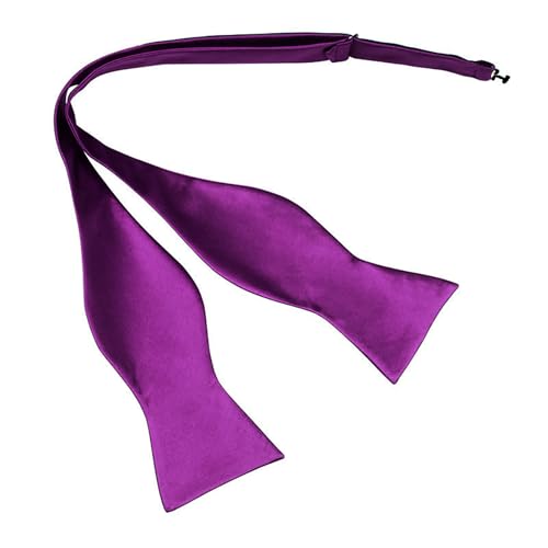 MAIANY Verstellbare Fliege zum Selbstbinden, Herren Selbstbinder Satin Fliege, formelle Hals-Fliege für Partys, Mens Solid Bowtie Woven Self Tie Bow Ties Tuxedo (lila)
