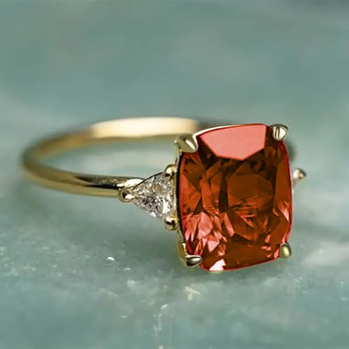 Luxury Bright Zirconia Ring Female Bridal Wedding Band Jewelry Engagement Accessories