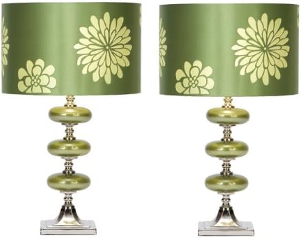 Casa Cortes Lush Green 23" Table Lamp - Set of 2