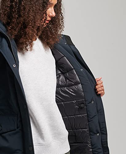 Superdry Femme Parka Everest Bleu Marine Éclipse 36