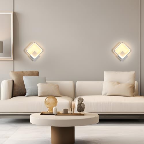 Aplique de pared interior Riserva blanco LED de 17W con luz cálida 6