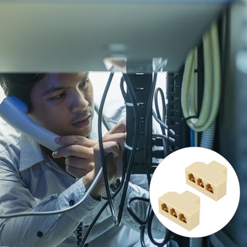 Divisor de línea telefónica Mikinona adaptador hembra hembra y conector splitter de señal 2