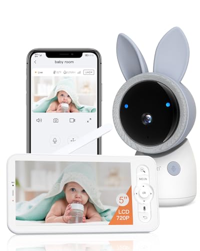ARENTI Upgraded Baby Monitor, 4MP 2.4G&5G WiFi Baby Camera Monitor, Infrared Night Vision, Night Light, 2-Way Audio, Cry&Motion Detection, Temp&Humidity Sensor, App Control