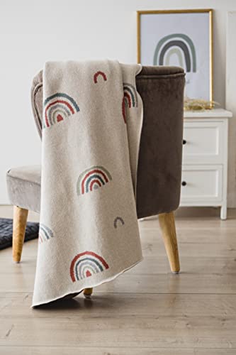 KAISER 65212 RAINBOW - Knitted baby blanket 100%...