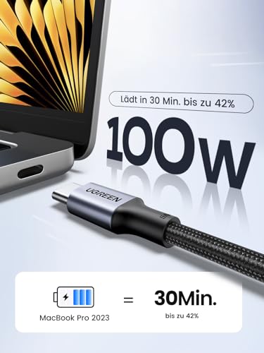 UGREEN USB C Kabel 100W Ladekabel USB-C PD 3.0 Schnellladekabel – Ansicht 2
