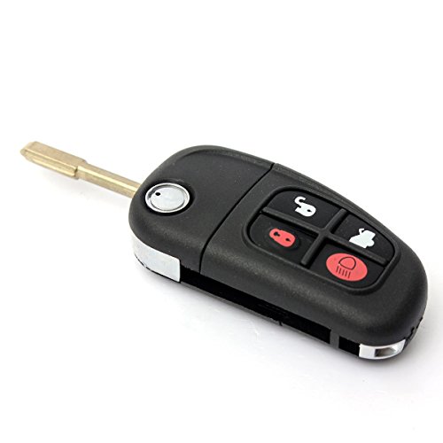 Coque de clé cassée ? Boîtier 4 boutons 433 MHz avec puce 4D60 pour Jaguar