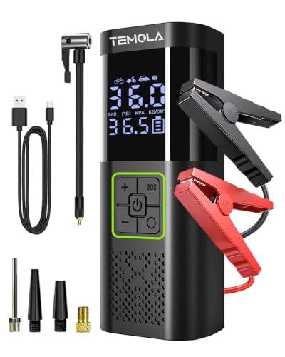Image of TEMOLA Car Jumper Starter Portable, 12V Car Battery Jump Starter