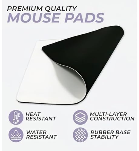 Image of Mouse Pad with Design, 24 x 20 cm, 3mm Thick Rubberised Base Mouse Pad for Computer, PC, Laptop (Bear)