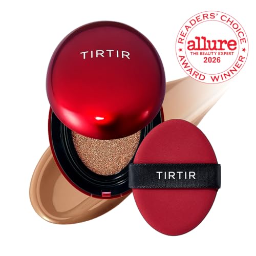 Image of [*Mini Size*] TIRTIR Mask Fit Red Cushion Foundation | Full coverage, Weightless, Skin fit, Satin Glow Finish, Korean Makeup BB Foundation, beauty, Tattoo cover up, Buildable (#37C Almond, 0.15 Fl Oz)